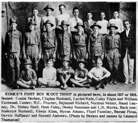 EuniceFirstBoyScoutTroup 1917Newspaper